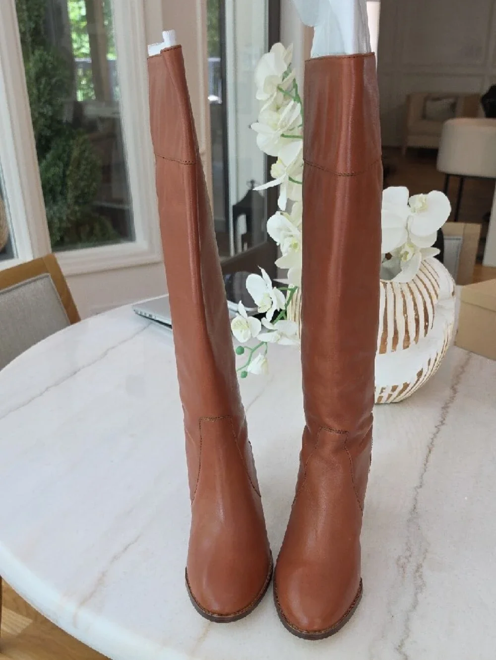 J. Crew Tall Brown Leather Over-the-Knee Boots